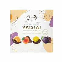 Džiovinti vaisiai su juoduoju šokoladu, 180g