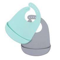 We might be tiny silikoniniai seilinukai Minty Green/Grey