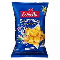 Grietinės ir svogūnų skonio bulvių traškučiai ESTRELLA, 180 g