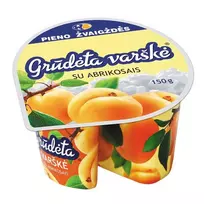 Grūdėta varškė su abrikosais, 7% rieb., 150 g
