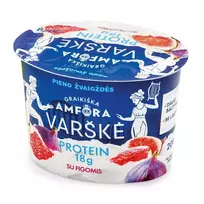 Varškė su figomis be laktozės GRAIKIŠKA AMFORA PROTEIN, 0,8% rieb., 200 g