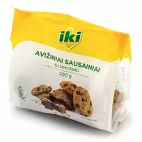 IKI avižiniai sausainiai su šokoladu, 200 g