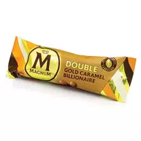 Sausainių ir karijų skonio valgomieji ledai MAGNUM su sūdytos karamelės įdaru, baltuoju šokoladu su karamele ir sausainių gabaliukais, 85 ml