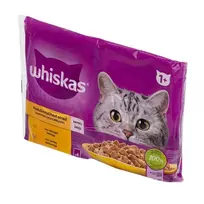 Kačių ėdalo rinkinys suaugusioms katėms WHISKAS, 4x85 g