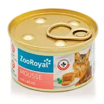 Konservuotas visavertis kačių ėdalas su lašiša ZOOROYAL MOUSSE, 85 g