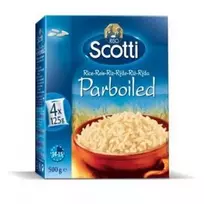 Plikyti ryžiai RISO SCOTTI PARBOILED, 4x125 g