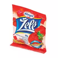 Braškių skonio želė su vitaminais KLINGAI, 80 g