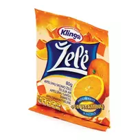 Apelsinų skonio želė su 10 vitaminų KLINGAI, 80 g