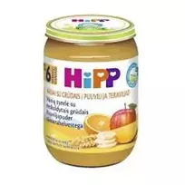 Ekologiška grūdų košė su vaisiais (nuo 6 mėn.) HIPP, 190 g