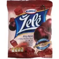 Vyšnių skonio želė su 10 viatminų KLINGAI, 80 g
