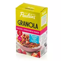 Granola su avietėmis ir braškėmis PAULUNS, 450 g