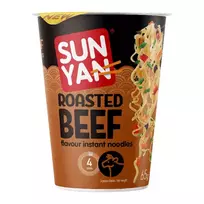 Greitai paruošiami makaronai kepintos jautienos skonio SUN YAN, 65 g
