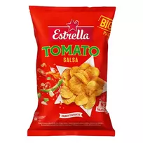 Vingiuoto pjaustymo aštraus pomidorų skonio bulvių traškučiai ESTRELLA, 180 g