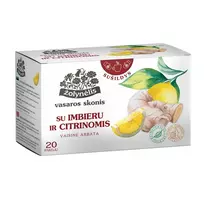 Žolynėlis vaisinė arbata Vasaros Skonis su imbieru ir citrinomis, 20x2 g