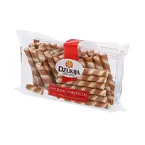 Vafliniai vamzdeliai su vaniliniu įdaru DZŪKIJOS, 180 g