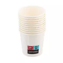 Popieriniai balti puodeliai 118 ml, 10 vnt.