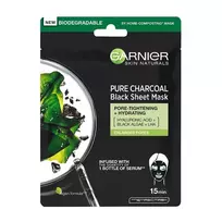 Veido kaukė su anglimi ir dubliais GARNIER SKIN NATURALS, 28 g