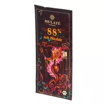Ekologiškas juodasis šokoladas su dar daugiau kakavos MULATE ORGANIC 88%, 80 g