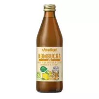Ekologiškas fermentuotas pasiflorų ir citrinų skonio arbatos gėrimas VOELKEL KOMBUCHA, 330 ml