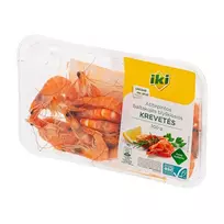 Atitirpintos baltakojės blyškiosios krevetės IKI, 300 g
