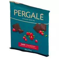Juodasis šokoladas su spanguolių gabaliukais PERGALĖ, 200 g