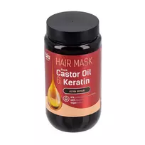 Juodasis ricinos aliejus ir keratinas plaukų kaukė BIO NATURELL, 946 ml