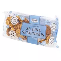 Sausainiai su linų sėmenimis, 180 g