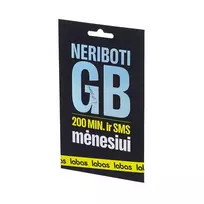 LABAS pakuotė Neriboti GB mėnesiui 5,5