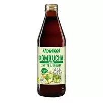 Ekologiškas fermentuotas citrinų ir imbiero skonio arbatos gėrimas VOELKEL KOMBUCHA, 330 ml