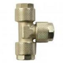 Pneumatinė jungtis Susuktas metalinis trišakis 10 x 8 mm