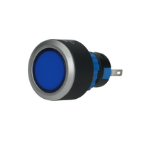 LAS1-AWY-D/B/12/P indikatorius, LED apšvietimas 12V AC/DC, mėlynas, fi22, IP65, skirtas litavimui, Onpow
