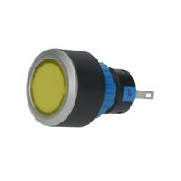 LAS1-AWY-D/Y/12/P indikatorius, LED apšvietimas 12V AC/DC, geltonas, fi22, IP65, skirtas litavimui, Onpow