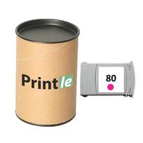 HP 80 (C4847A) kasetė magenta/purpurinė 350ml (Printle)  (su mikroschema)