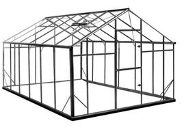 Išmanusis šiltnamis Sanus HYBRID XL-10, 10,44 m², grudintas stiklas sienoms,  Pilka