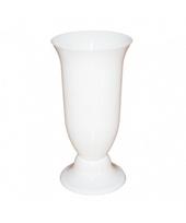 Plastikinė vaza, pastatoma, baltos sp., 15,5 cm