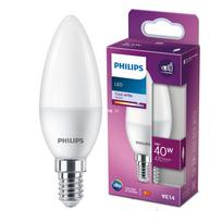 LED lemputė PHILIPS, B35, E14, 5W (=40W), 4000K, 470 lm, šaltai baltos sp.