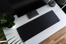 Deltahub Gaming Desk Mat Black - Mouse Pad, 30 x 90 cm (GDP-S-D)