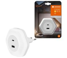 Ledvance - LED Navigacinis lizdo šviestuvas Su USB LUNETTA LED/15W/230V