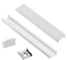 Profilis LED juostoms EUROLIGHT AL-S1-W, aliuminis, virštinkinis, baltos sp., anoduotas,1m