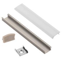 Profilis LED juostoms EUROLIGHT AL-S2-G, aliuminis, virštinkinis, pilkos sp., anoduotas,2m