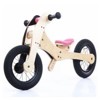 Medinis balansinis dviratukas - triratukas Trybike 4-in-1, rožinis