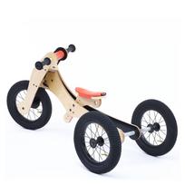 Medinis balansinis dviratukas - triratukas Trybike 4-in-1, oranžinis