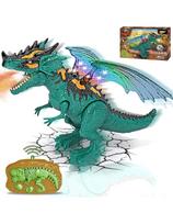 RC Dinozauras su valdymo pultu LED šviesos, garso efektais