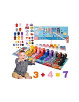 Montessori žaidimas 6 in 1 medinis, magnetinė žvejyba