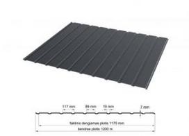 Trapecinis profilis T-8 RAL7016, Ultramatt