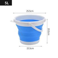 Silikoninių sulankstomų kibirų komplektas 1,5L, 3L, 5L,