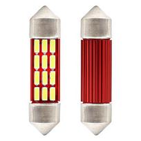 LED diodų lempos - Blister 2x LED CANBUS - C5W C10W C3W 39mm 16xSMD4014 12/24V White