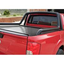 NERŪDIJANČIO PLIENO PIKAPO KĖBULO LANKAS / ROLLBAR CANYON BLACK Ø 76x1,5mm priekš NISSAN NAVARA D40 (2006-2009)