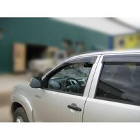EGR Priekiniai stiklai / langų deflektoriai 4gb. juoda spalva Toyota Hilux 2015+, 2020+