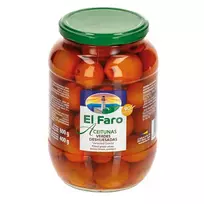 Žaliosios alyvuogės apelsinų skonio marinate EL FARO, 850 ml